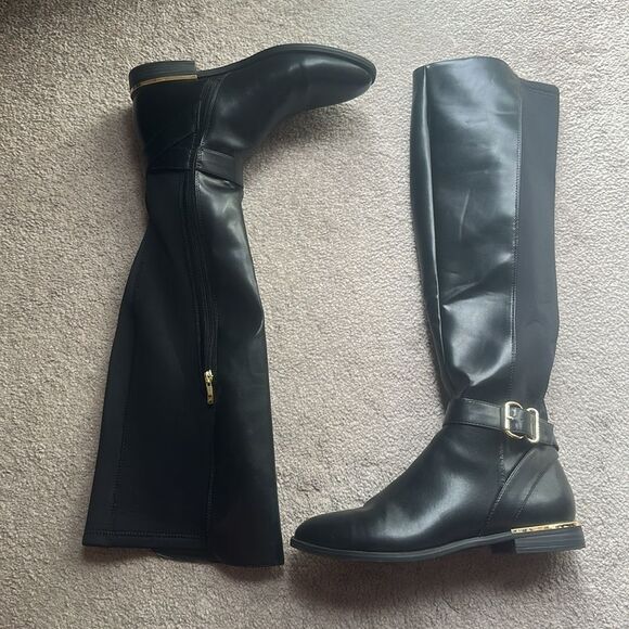 Liz Claiborne Womens Jepson Stacked Heel Over the Knee Boots! - Picture 3 of 12